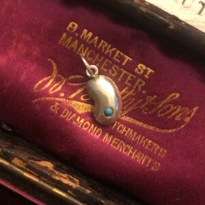 Victorian lucky bean charm